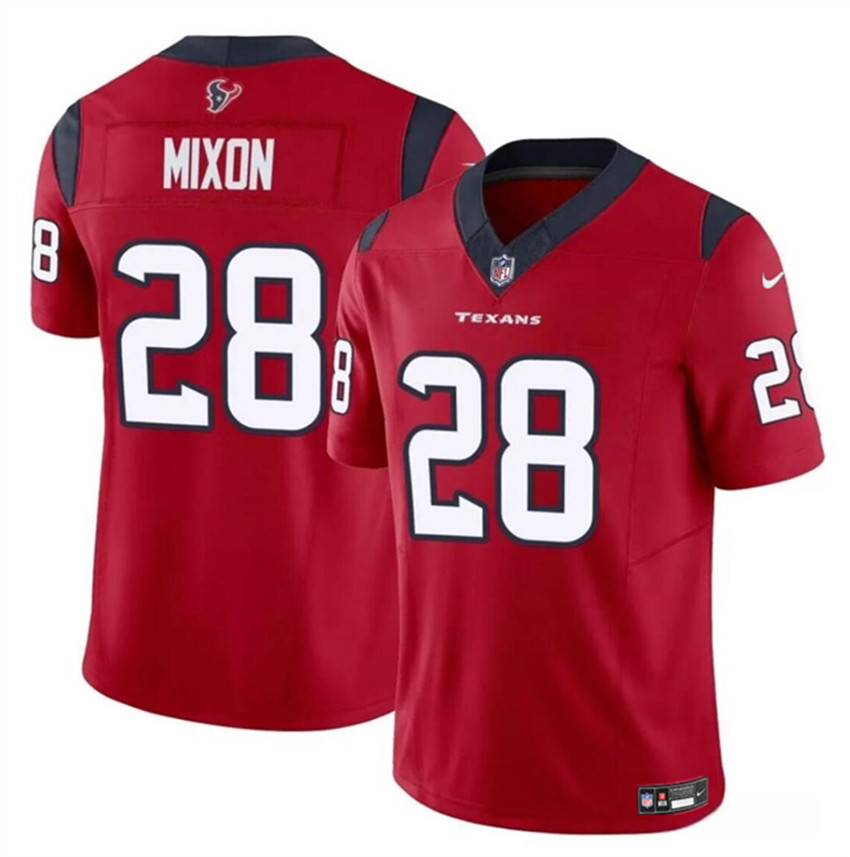 Men's Red Houston Texans #28 Joe Mixon 2024 F.U.S.E Vapor Untouchable Stitched Football Jersey